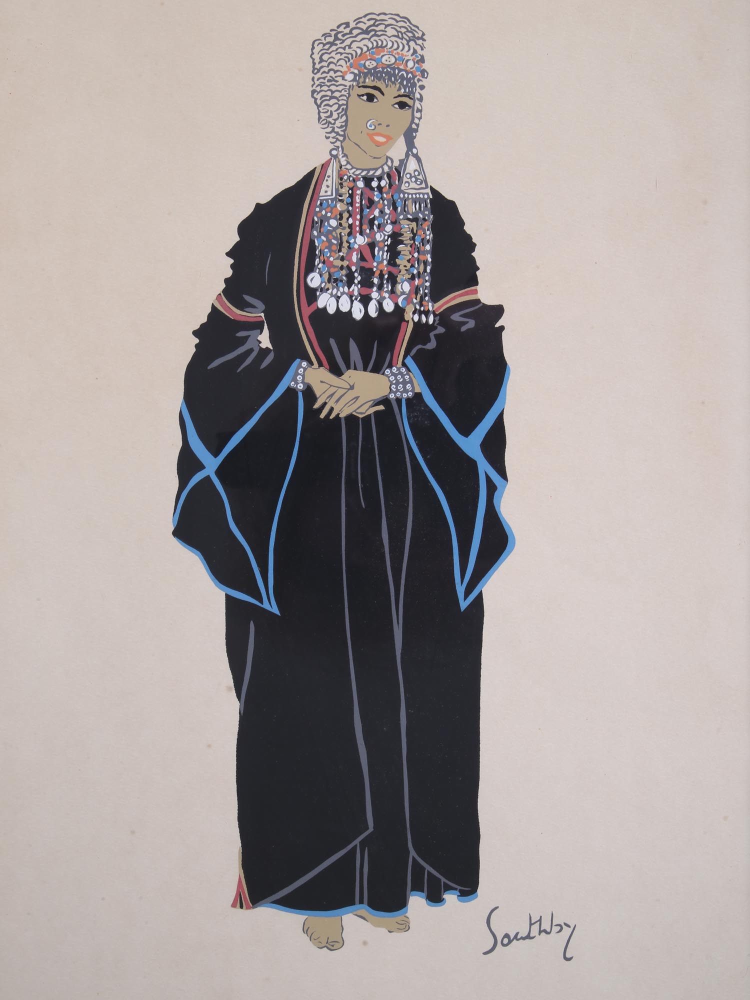 ISRAELI TRADITIONAL COSTUME PRINT SUSAN SOUTHBY PIC-1